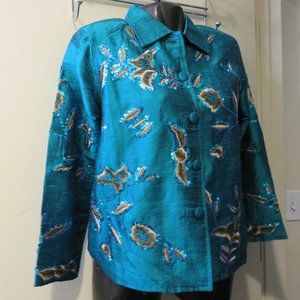 CHADWICK'S VINTAGE SILK JACKET * SIZE 10 * lined